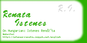 renata istenes business card